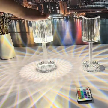 CRYSTAL DIAMOND TABLE LAMP: RGB TOUCH
